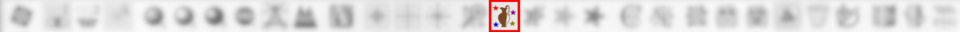 Toolbar button for transparent rendering