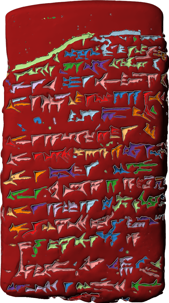 GigaMesh Areas Labeled by Function Value