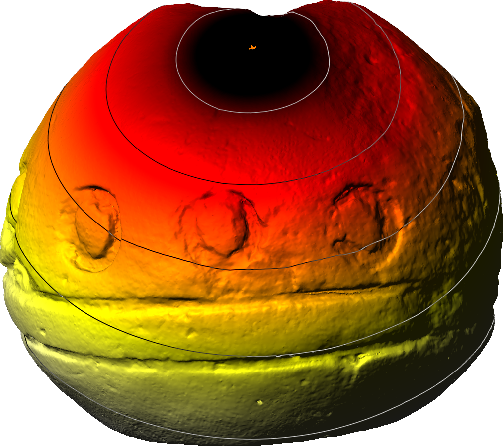GigaMesh Distance Visualization Absolute Distance